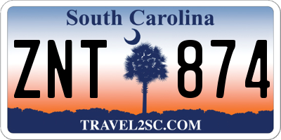 SC license plate ZNT874