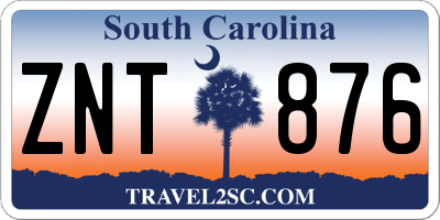 SC license plate ZNT876