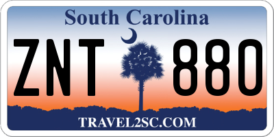 SC license plate ZNT880