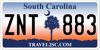 SC license plate ZNT883