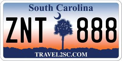 SC license plate ZNT888