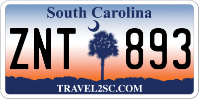 SC license plate ZNT893
