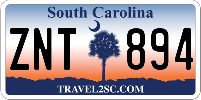 SC license plate ZNT894