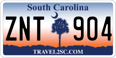 SC license plate ZNT904