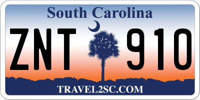 SC license plate ZNT910