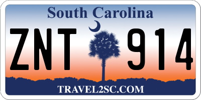 SC license plate ZNT914