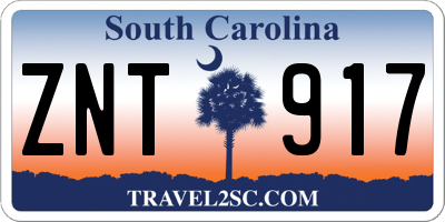 SC license plate ZNT917