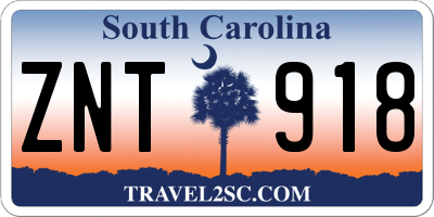 SC license plate ZNT918