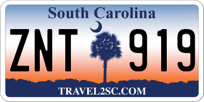 SC license plate ZNT919