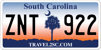 SC license plate ZNT922