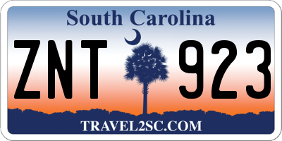 SC license plate ZNT923