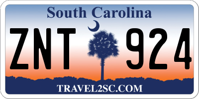 SC license plate ZNT924