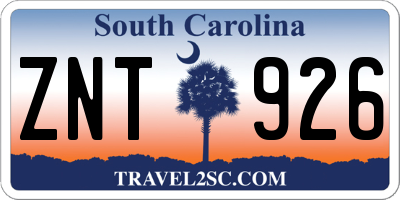 SC license plate ZNT926