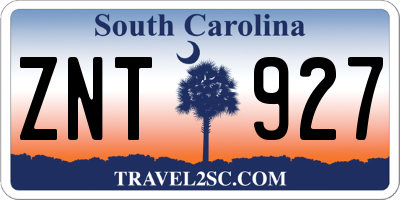 SC license plate ZNT927