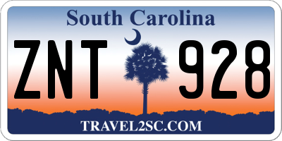 SC license plate ZNT928