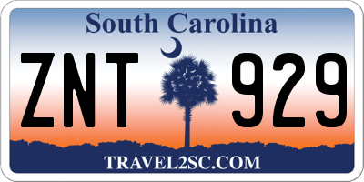 SC license plate ZNT929