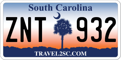 SC license plate ZNT932