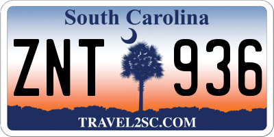 SC license plate ZNT936