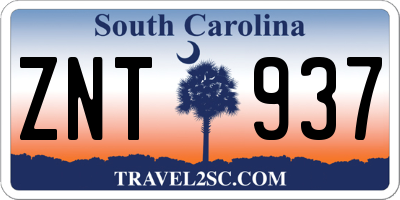 SC license plate ZNT937