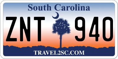 SC license plate ZNT940