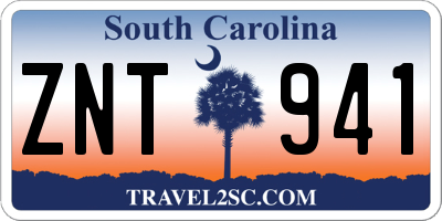 SC license plate ZNT941