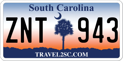 SC license plate ZNT943