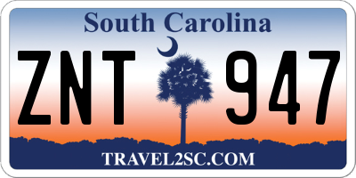 SC license plate ZNT947