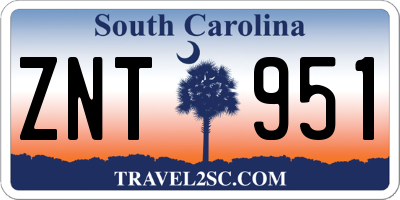 SC license plate ZNT951