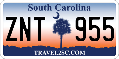 SC license plate ZNT955
