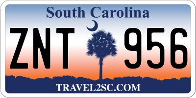 SC license plate ZNT956