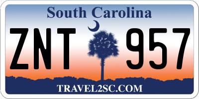 SC license plate ZNT957