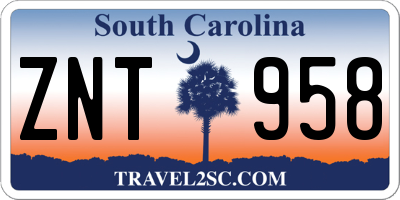 SC license plate ZNT958
