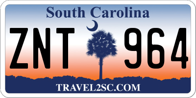 SC license plate ZNT964