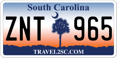 SC license plate ZNT965