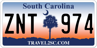 SC license plate ZNT974
