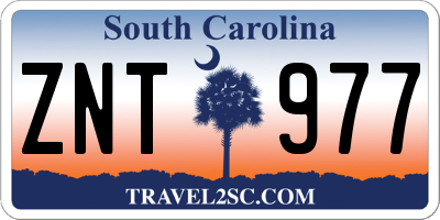 SC license plate ZNT977