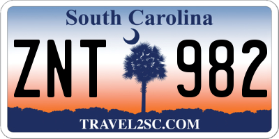 SC license plate ZNT982