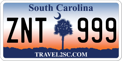 SC license plate ZNT999