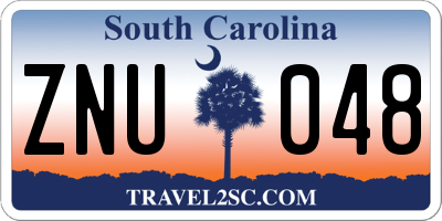 SC license plate ZNU048