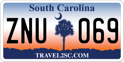 SC license plate ZNU069