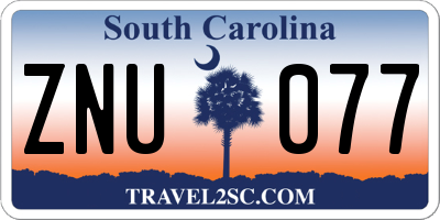 SC license plate ZNU077
