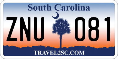 SC license plate ZNU081