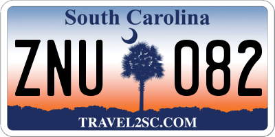 SC license plate ZNU082