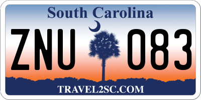 SC license plate ZNU083