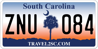 SC license plate ZNU084