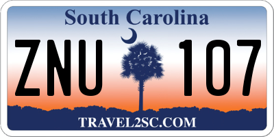 SC license plate ZNU107