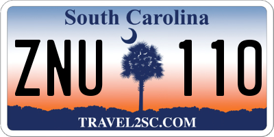 SC license plate ZNU110