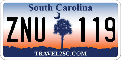 SC license plate ZNU119