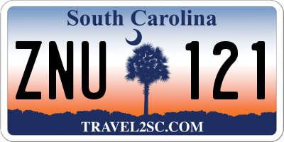 SC license plate ZNU121