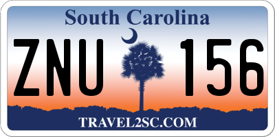 SC license plate ZNU156